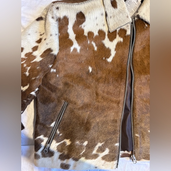 Nasty Gal Brown and Cream Patterned Bomber Jacket - Picture 3 of 10